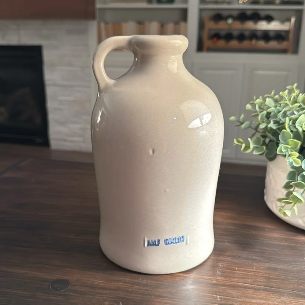 Henry McKenna Ceramic Bourbon Jug with Blue Design - Picture 3 of 8